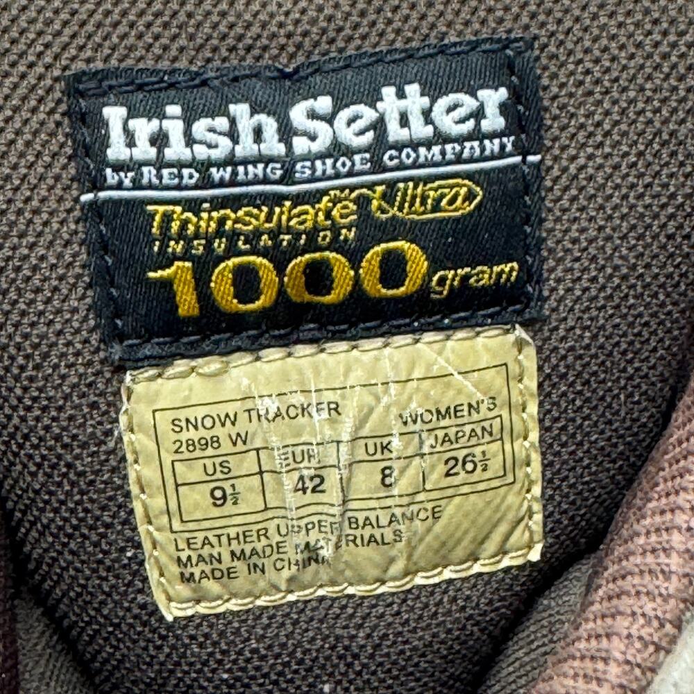 Red Wing Irish Setter Womens Snowtracker Thinsulate 1000 Grams Two Tone Boot 9.5 - Picture 3 of 10